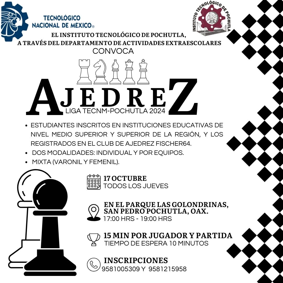 LIGA DE AJEDREZ TECNM-POCHUTLA 2024
